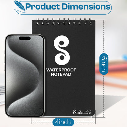 Waterproof Notepad - 4" x 6" All Weather Top-Spiral Notebook