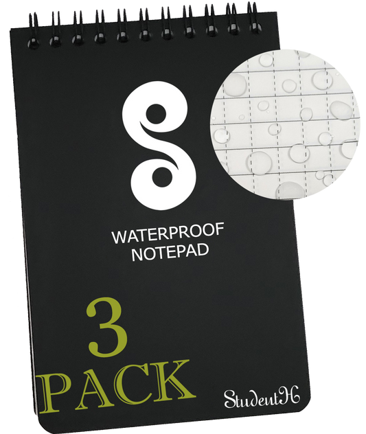 (3 Pack) Waterproof Notepad - 4" x 6" All Weather Top-Spiral Notebook