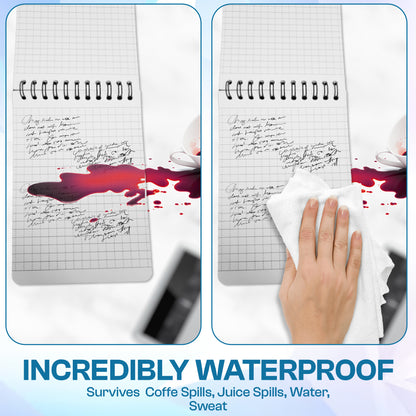 Waterproof Notepad - 4" x 6" All Weather Top-Spiral Notebook